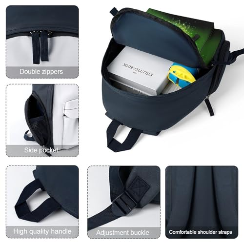 LPAGBCNU Mini sac à dos léger avec ballon de football cool - Petit sac à dos de voyage, shopping, voyage, Ballon de football Blue-cool, taille unique – vue 6