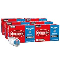 Community Coffee Breakfast Blend 72 Count Coffee Pods, Medium Roast, Compatible with Keurig 2.0 K-Cup Brewers, 12 Count (Pack of 6)