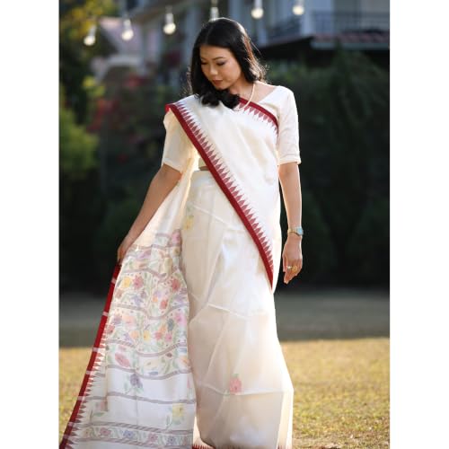 weaverootsbymedhabati red mulberry silk saree in mulberry silk – image 5