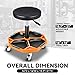 Auto Dynasty Mechanic Stool, Adjustable Rolling Pneumatic Creeper Garage Shop Seat with Tool Tray, 300 LBS Roller Seat for Workshop Auto Repair, Adjustable Height 15.7
