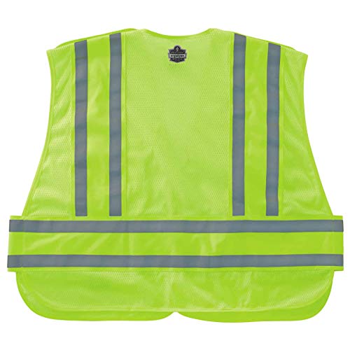 Ergodyne GloWear 8244PSV ANSI High Visibility Lime Expandable Public Safety Vest, X-Large/2X-Large