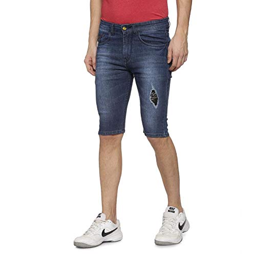 CAHOOT Men Torn Jeans Short