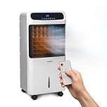 Avilia - Raffrescatore Evaporativo Trio Clima 4in1 Freddo/Caldo 80-2000W con Umidificazione, Purificazione Aria, Serbatoio 11L, Timer 12H, Telecomando e Ruote per Casa e Ufficio