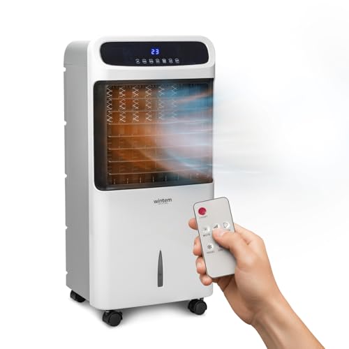 Avilia – Verdampingskoeler Trio Clima 4-in-1 koud/warm 80-2000 W met bevochtiging, luchtreiniging, tank 10 l, timer 12 uur, afstandsbediening en wielen voor thuis en op kantoor