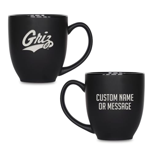 Image of Rico Industries NCAA Primary 15-Oz Personalized Matte Black Bistro Mug - for Hot or Cold Drinks