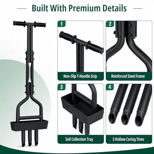Manual Core Aerator herramienta para airear césped miniatura 5