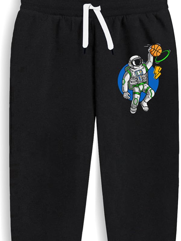 Image of Trampoline Cotton Trackpants for Kids Pack of 3 with Drawstrings & Ribbed Cuffs | Boys & Girls Joggers with Prints | Side Pockets Soft Waistband | Breathable & Stretchable Playwear