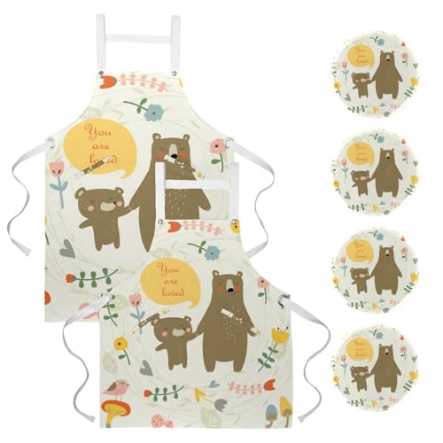 Tablier de cuisine pour pâtisserie et nettoyage de la maison style ours