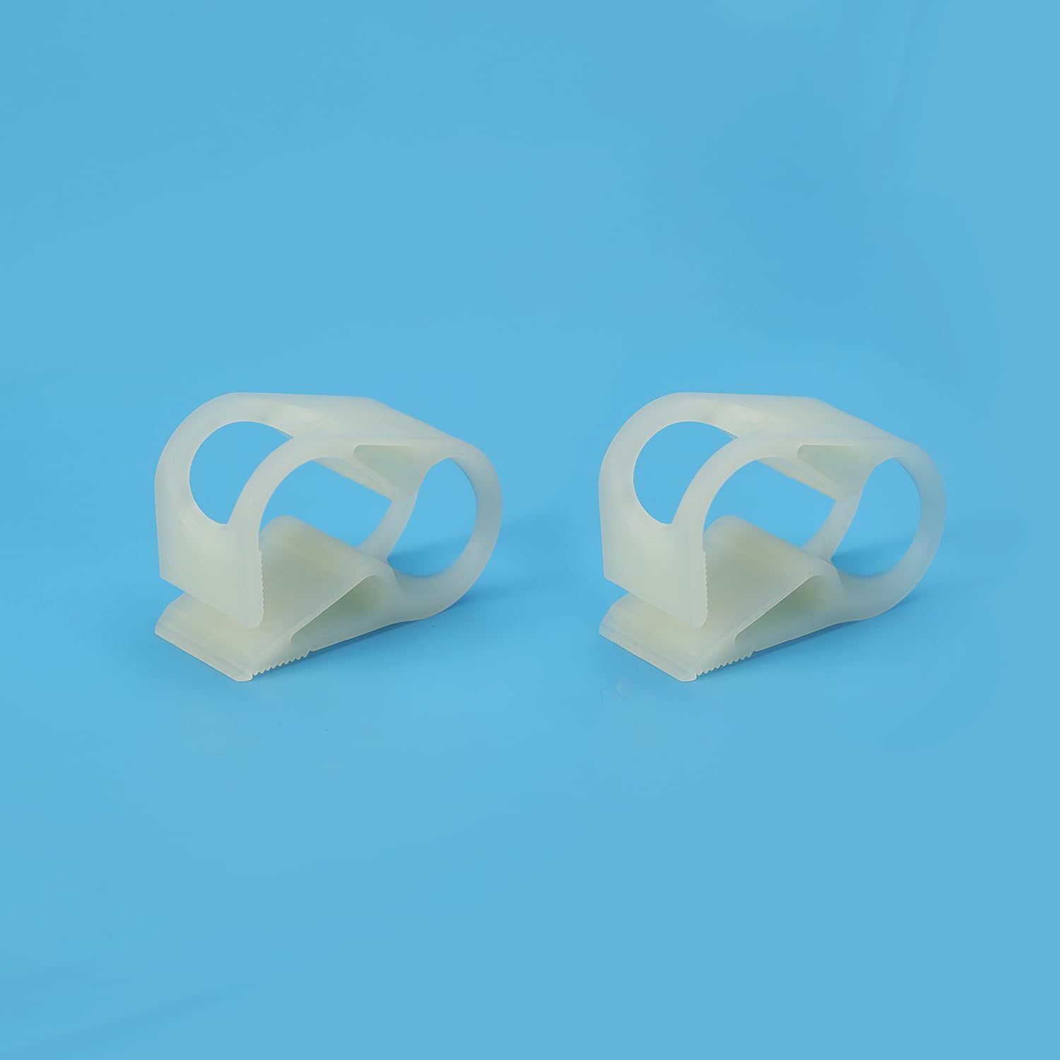 50pcs 1/4" - 1/2" Tube Clamps Adjustable Flow Control Hose Clip Laboratory Pinch Valve Pharmaceutical Reinforced Nylon (PA) Clamp, White