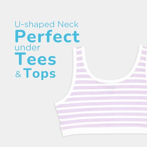 Image of YouGotPlanB Cotton Sports Bra | Ages 8-16 Years | U-Shaped Style | Non-Padded, Double-Layered for Coverage