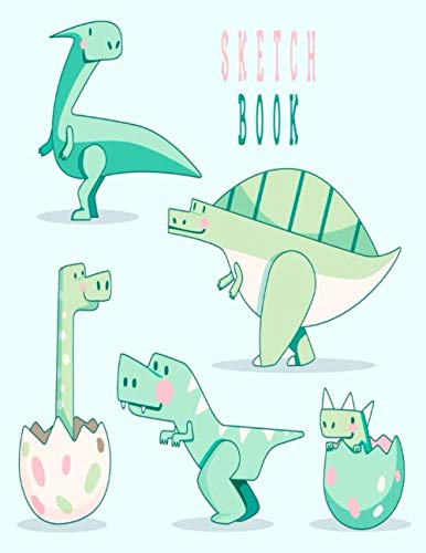 Sketch Book: Dinosaur Sketchbook, Dinosaur Gift For Kids, 120 Pages of 8.5