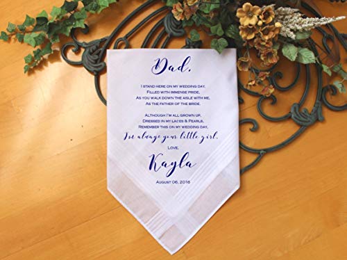 Father of the bride handkerchief Father of the Bride Gift father of the Groom gift Wedding Handkerchief PRINTED handkerchief MS2FPadCop by Snugahug[38]