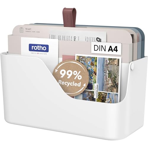 Rotho MyPaper Inbox Dokumentenorganizer MY PAPER Plus Kunststoff (PP) BPA-frei weiss (36.4 x 16.8 x 31.7 cm) Weiß/Blau