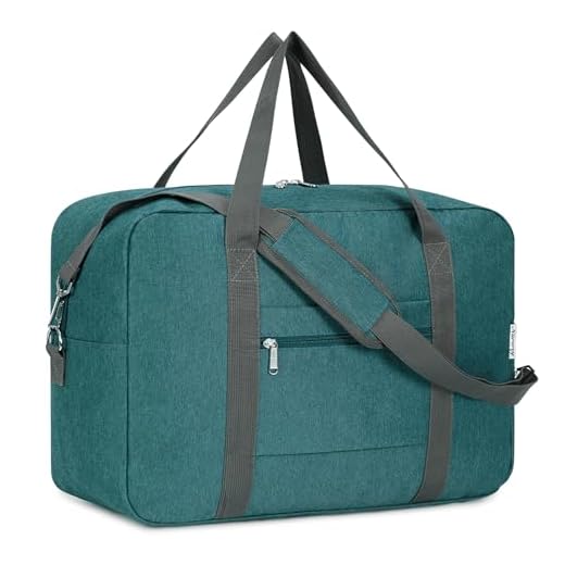 For Spirit Airlines Personal Item Bag 18x14x8 Foldable Travel Duffel Bag Tote Duffle Carry on Luggage for Women and Men 30L (Teal)