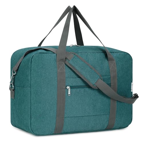 For Spirit Airlines Personal Item Bag 18x14x8 Foldable Travel Duffel Bag Tote Duffle Carry on Luggage for Women and Men 30L (Teal)