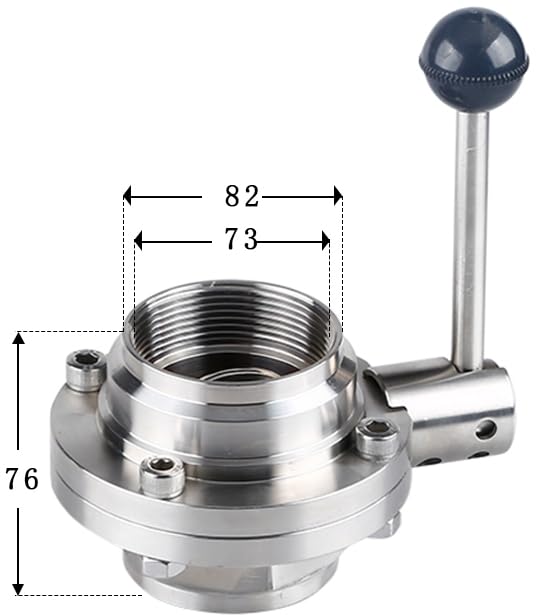 Raccords inox 304 DN65 à filetage BSPT haute finition durable - 2