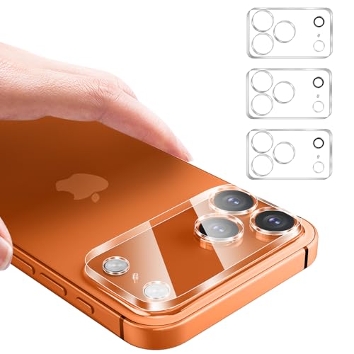 Hlija 3PCS Rear Back Camera Lens Protector Tempered Glass for iPhone 17 Pro Max - HD Clear Full Coverage Guard