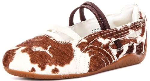 PUMA SC Ballet Cow Baskets de ballet pour femme Motif vache, Marron chocolat blanc chaud, 37.5 EU