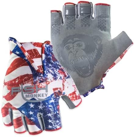 Fish Monkey FM18 Stubby Guide Glove- Americana, Large