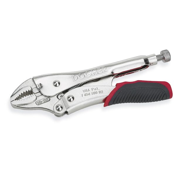 Pince grip Dogher 276P-125 en acier CrMo robuste à mâchoires courbes
