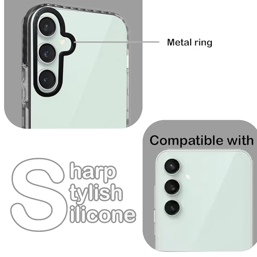 Image of A rtistque Ultra Stylish Back Cover Case for Samsung Galaxy S23 FE 5G | Premium Shockproof TPU | Protective Design | Samsung S23 FE Bumper Back Cover - Black,Transparent
