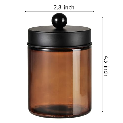 Amber-Glass-Qtip-Holder-Apothecary-Jar-Qtip-Dispenser-with-Metal-Lid-3-Pack-Containers-Vanity-Canister-Organizer-Storage-Bathroom-Accessories-Set-for-Cotton-Swab-Ball-Pad-Floss