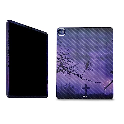 Image of MightySkins Carbon Fiber Skin Compatible with Apple iPad Pro 12.9 inch M2 6th Gen (2022) Full Wrap Kit - Mystic Reaper | Protective, Durable Textured Carbon Fiber Finish | Easy to Apply | Made in The USA
