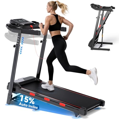 8.7MPH Incline Treadmill for Running and Walking, 3.5HP Quiet BLDC Treadmills for Home with Double Deck Technology, 350 lbs Weight Capacity, APP, Heart Rate