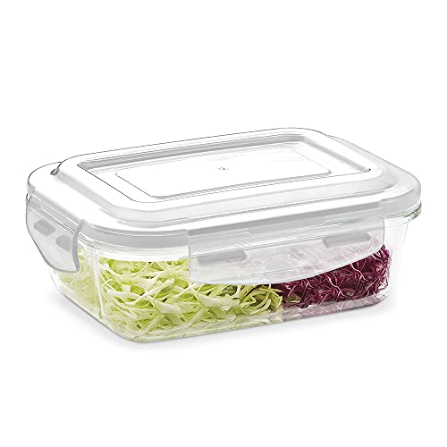 Borosil Klip & Store Rectangular Containers with Lid, 1520ml