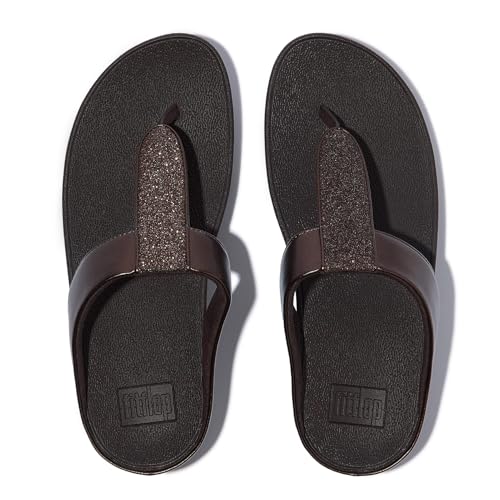 FitFlop Women's Fino Glitterdust Metallic Toe-Post Sandals Wedge3