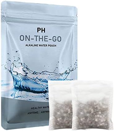 CUXFLS Portable Alkaline Water Filter Pouch for Your Bottle, Cup, Alkaline Water Filter System for Clean, High PH Water Alkalizer for Pure Drinking Water, Naturally Increases PH Levels （2 Pack)