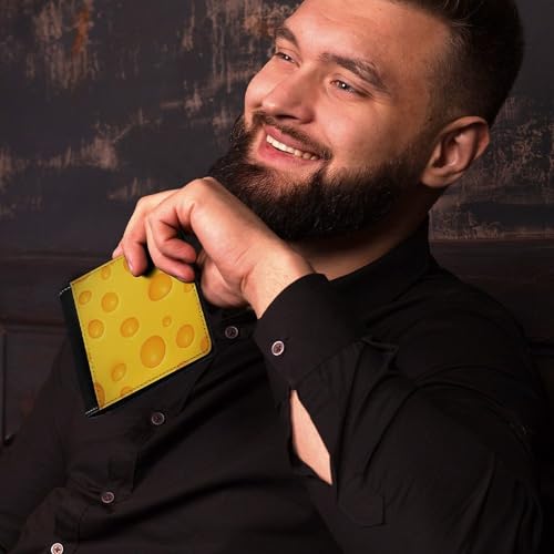 Delicious Cheese Hole Slim Bifold Wallets Fashion Credit Card Holder Wallet Unisex Purse Travel4