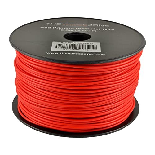 The Wires Zone 18 Gauge AWG 500' Feet ft Stranded Primary Remote Wire Cable (Red) by The Wires Zone - Used condition - US$19.56
