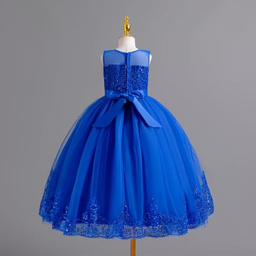 Flower Girls Princess Tulle Lace Dress Bridesmaid Sparkle Wedding Gown Dresses Princess Birthday Party4