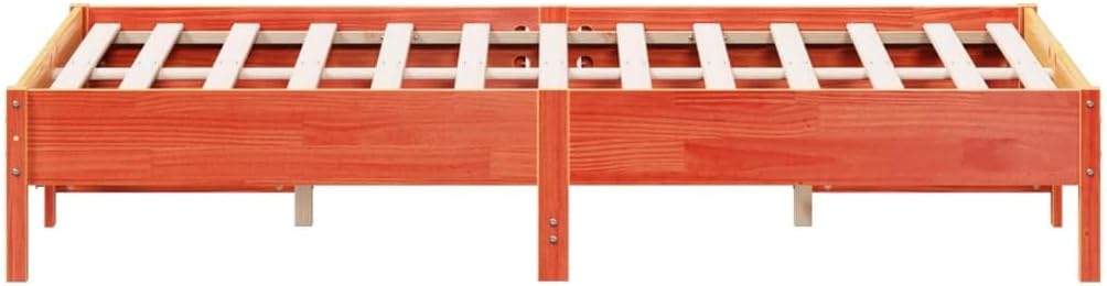 vidaXL Bed Frame without Mattress Wax Brown 140x200 cm Solid Wood Pine