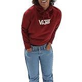 Género: mujer Vans Sudadera de mujer con capucha amplia Flying V roja cód. VN0A4BG3ZBS, rojo / blanco, S