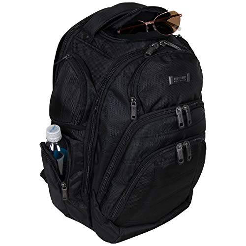 Kenneth Cole Reaction Pack-Of-All-Trades' Multi-Pocket 17.0” Laptop & Tablet Business Travel Backpack, Black, One Size #TOP6