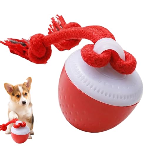 Otbushit Interactive Dog Ball Toy 3 Modes Smart with Automatic Moving & Barking Sound Indestructible Chew Resistant for Boredom Training Red