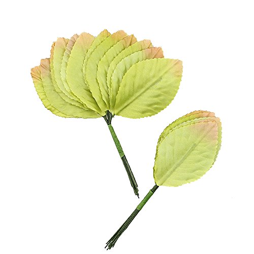 Flower Silk Leaf Green Artificial Leaves Diy Home Decorative Christmas Party Decoration Bouquet Wreaths Wedding Decor 120Pcs (Green) #TOP5