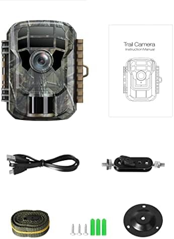 Wildlife Camera 24MP 1080P HD Trail Game Camera with Night Vision Motion Activated Waterproof,120°Wide-Angle Hunting Cam