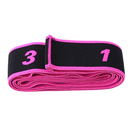Idiytip Latin Stretch Band Dance Stretching Straps Elastic Band for Gym Yoga Fitness Dancer Gymnastics Exercise,rose Red -  qingyingtrade