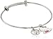 Hello Kitty Stainless Steel Angel Charm Bangle Bracelet 7.25"