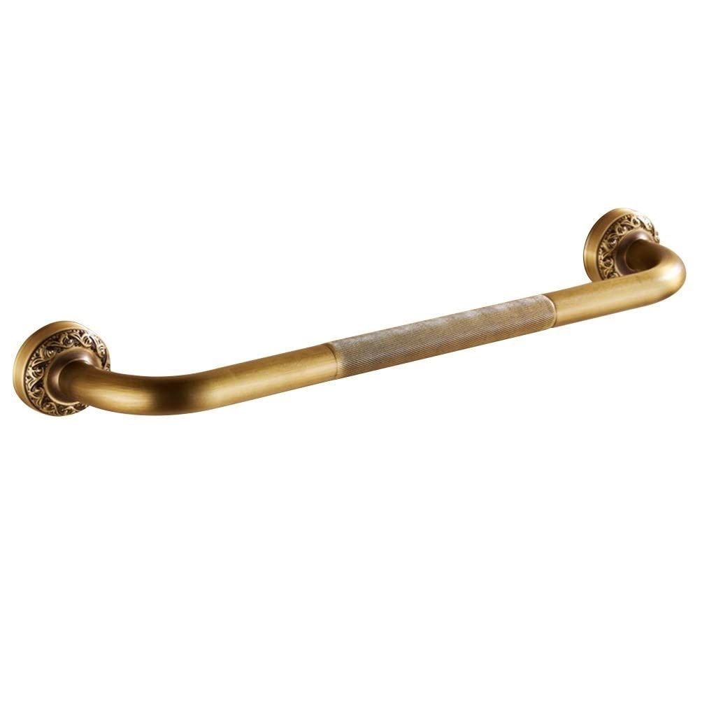Tyuhduyur Decorative Brass Grab Bar, Brushed Shower Grab Bar With Rotating Flange For Bathroom, Bathtub Safety Handrail Toilet Safety Rails For Handicap/Elderly, (Size : 52Cm) ()