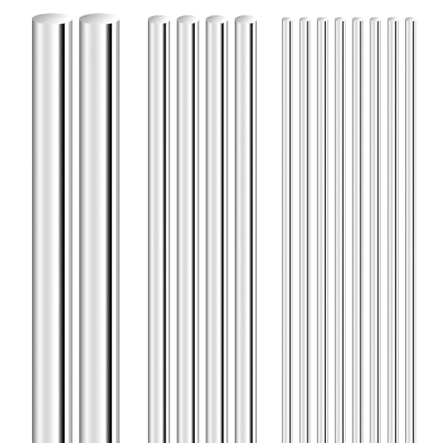 Image of 14 Pieces Clear Acrylic Round Rods Kit,Length 305mm Diameter 6mm 8pcs 12mm 4pcs 22mm 2pcs,Solid Rods DIY Model Materials Acrylic Round Rods for Model Making DIY Crafts