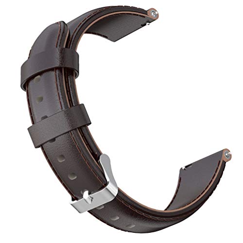 UKCOCO Compatível com pulseira Fósssil Gen 4 de 22 mm - pulseira de relógio de couro com fivela de m