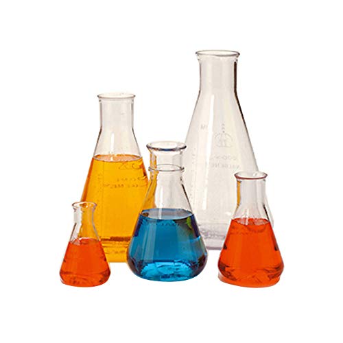 Nalgene 4108-0125 Polycarbonate 125mL Erlenmeyer Flask with Polypropylene Screw Closure (Pack of 6)