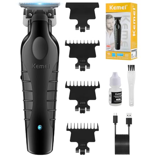 KEMEI 2299 Trimmer, Inalámbrico Maquina de Cortar Pelo Hombre, Cortadora de Pelo Profesional, Recortadoras de Barba Eléctricas, Recortadoras de Hoja en T con Espacio Cero y 3 Peines Guía KEMEI 2299 Trimmer, Inalámbrico Maquina de Cortar Pelo Hombre, Cortadora de Pelo Profesional, Recortadoras de Barba Eléctricas, Recortadoras de Hoja en T con Espacio Cero y 3 Peines Guía