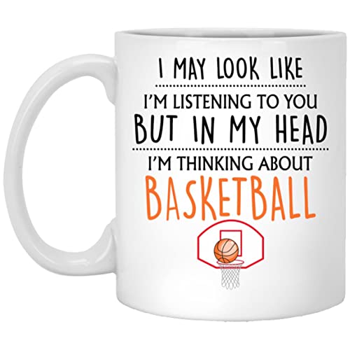 GreenStar Gifts Basketball Gift - Funny Mug for Men, Him, Husband, Boyfriend, Dad, Player - 11oz, White