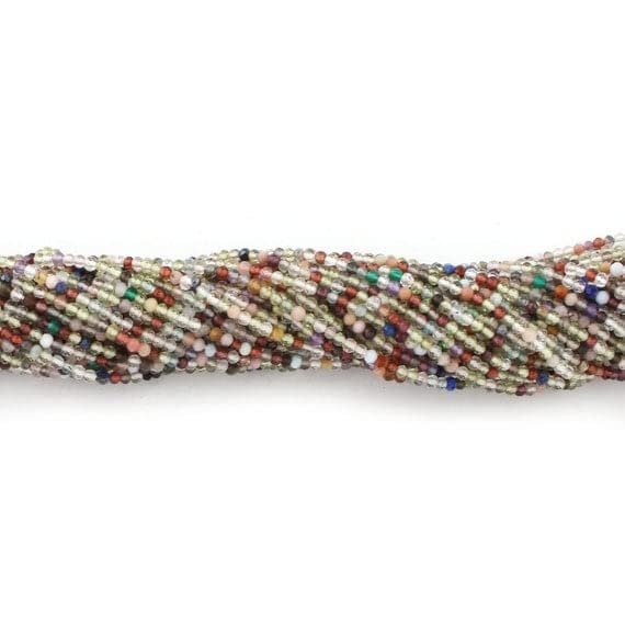 Micro faceted tiny rondelles en pierres naturelles de 2mm pour bijoux haut de gamme