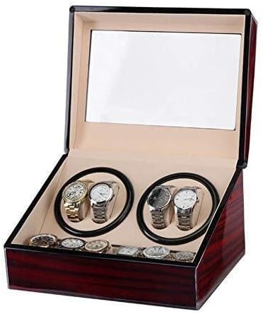 FENOKD Watch Winder Box Automatic Watch Winder Double Watches 4+6 Display Leather Storage Deluxe Silent Piano PaintHoliday Gift